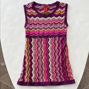 MISSONI Y2K Zig Zag Stretchy Babydoll Tank Top Size L